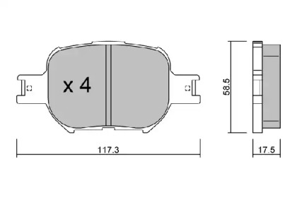 Комплект тормозных колодок AISIN BPTO-1930